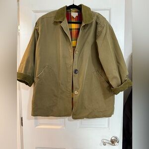 Vtg Barn Coat with Cord Collar